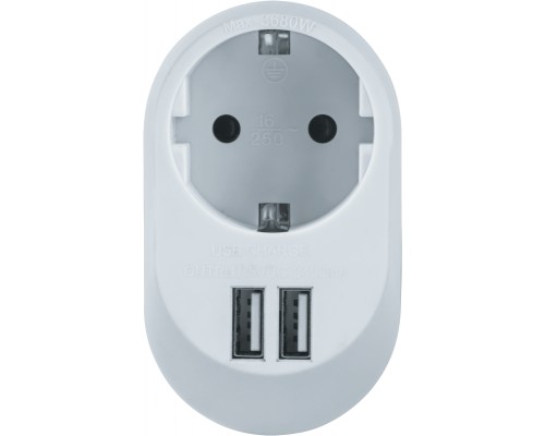 Адаптер 61 454 NAD-USB01-1E-C-WH с/з 1 гн. USB3.4A Navigator 61454