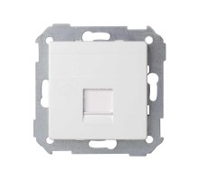 Адаптер на 1 RJ45(12) коннектор шторка Simon82 бел. 82005-30