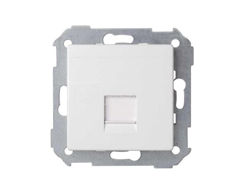 Адаптер на 1 RJ45(12) коннектор шторка Simon82 бел. 82005-30