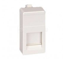 Адаптер на 1 RJ45(12) коннектор узкий шторка Simon27 сл. кость 27087-31