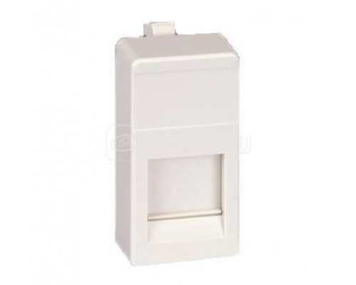 Адаптер на 1 RJ45(12) коннектор узкий шторка Simon27 сл. кость 27087-31