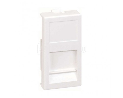 Адаптер на 1 RJ45 коннектор узкий защ. шторки 22.5х45мм бел. Simon Connect KA76-9
