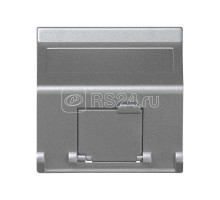 Адаптер на 1-мод. MD (RJ45 оптоволокно) 45х45мм наклонный защ. шторки алюм. Simon Connect K80-8