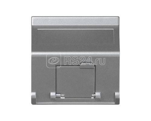 Адаптер на 1-мод. MD (RJ45 оптоволокно) 45х45мм наклонный защ. шторки алюм. Simon Connect K80-8
