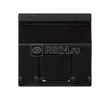Адаптер на 1-мод. MD (RJ45 оптоволокно) 45х45мм наклонный защ. шторки графит Simon Connect K80-14