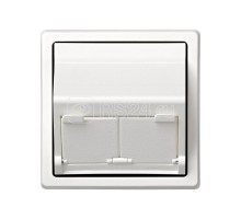 Адаптер на 2 RJ45(12) коннектора 75528; 75540; 75541; 75544-39 75542-30 наклонный Simon73 Loft графит 73086-62