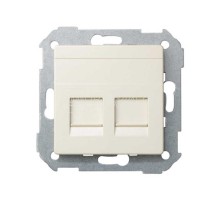 Адаптер на 2 RJ45(12) коннектора шторки Simon82 сл. кость 82006-31