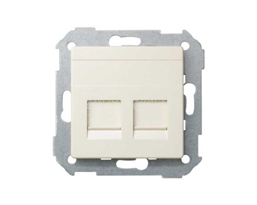 Адаптер на 2 RJ45(12) коннектора шторки Simon82 сл. кость 82006-31