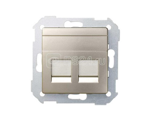 Адаптер на 2 RJ45 коннектора Simon82 шампань 82006-34