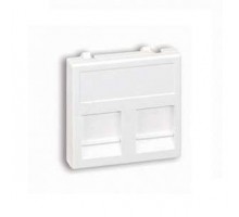 Адаптер на 2 RJ45 коннектора защ. шторки бел. Simon Connect KB76-9