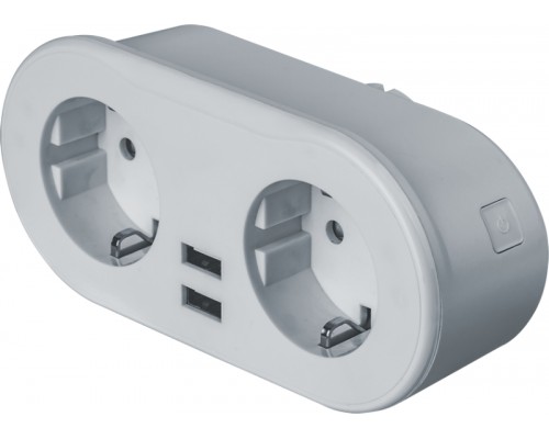 Адаптер-разветвитель с управлением по WI-FI 2-м +2 USB NSH-ST-02 с заземл. бел. Navigator 14556