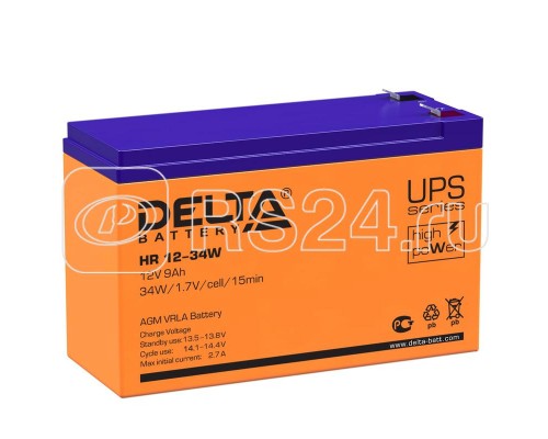 Аккумулятор 12В 9А.ч Delta HR 12-34W