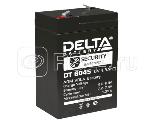 Аккумулятор 6В 4.5А.ч Delta DT 6045