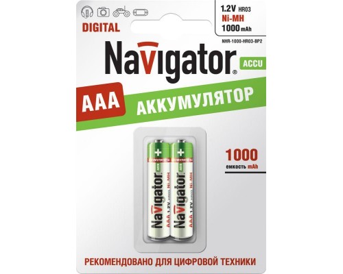 Аккумулятор 94 462 NHR-1000-HR03-BP2 (блист.2шт) Navigator 94462