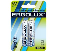 Аккумулятор AAA-600мА.ч Ni-Mh BL-2 1.2В (блист.2шт) Ergolux 12977