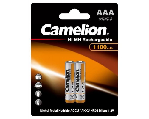 Аккумулятор R03 NI-MN 1100мА.ч BP-2 (блист.2шт) Camelion 7372