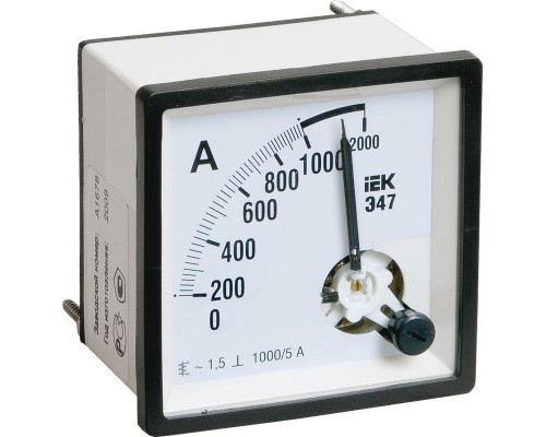 Амперметр Э47 96х96мм 1000/5А кл. точн. 1.5 ИЭК IPA20-6-1000-E