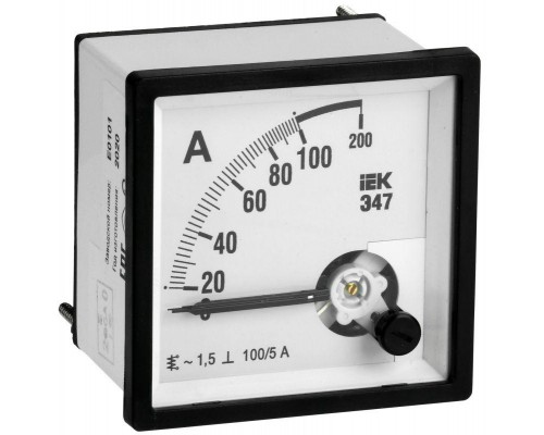 Амперметр Э47 96х96мм 100/5А кл. точн. 1.5 ИЭК IPA20-6-0100-E