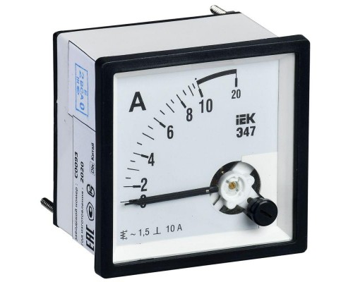 Амперметр Э47 96х96мм 10А кл. точн. 1.5 ИЭК IPA20-6-0010-E