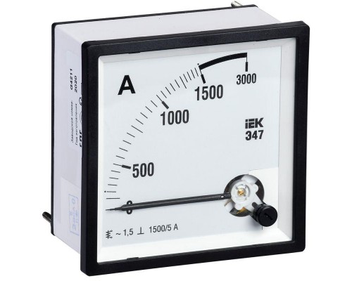 Амперметр Э47 96х96мм 1500/5А кл. точн. 1.5 ИЭК IPA20-6-1500-E