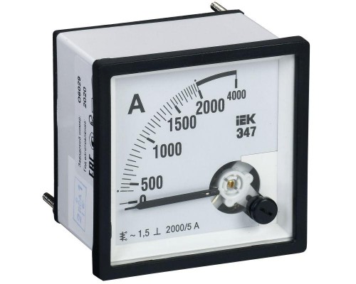 Амперметр Э47 96х96мм 2000/5А кл. точн. 1.5 ИЭК IPA20-6-2000-E