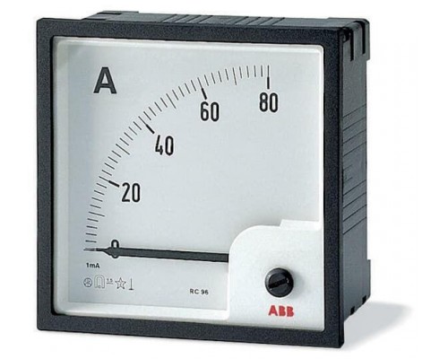 Амперметр постоянного тока без шкалы AMT2-A2/96 вкл. через шунт 60мВ ABB 2CSG423270R4001