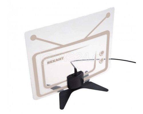 Антенна ТВ комнатная АКТИВНАЯ для цифрового телевидения DVB-T2 Ag-719 (с USB) Rexant 34-0719