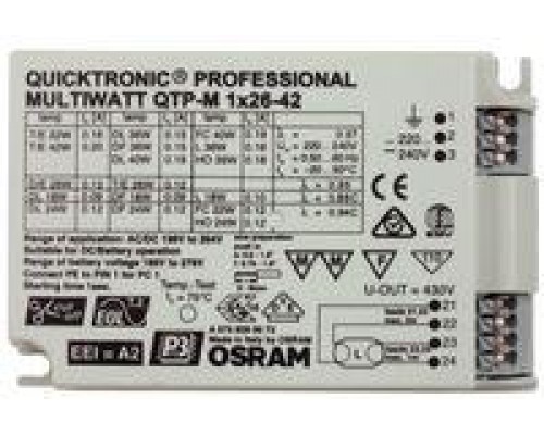 Аппарат пускорег. электрон. (ЭПРА) QTP-M 1х26-42/220-240 S OSRAM 4008321329134