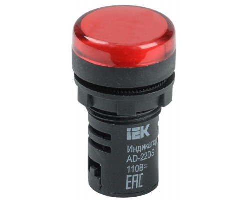 Арматура светосигнальная AD-22DS 24В AC/DC красн. ИЭК BLS10-ADDS-024-K04
