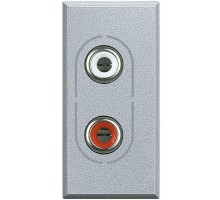 Аудиоразъем RCAх2 Тюльпан Axolute алюм. Leg BTC HC4281