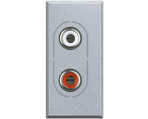 Аудиоразъем RCAх2 Тюльпан Axolute алюм. Leg BTC HC4281