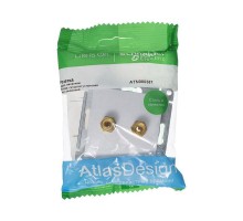 Аудиорозетка 2-м ATLAS DESIGN алюм. SchE ATN000387