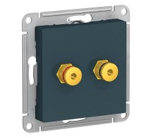 Аудиорозетка 2-м ATLAS DESIGN изумруд SchE ATN000887
