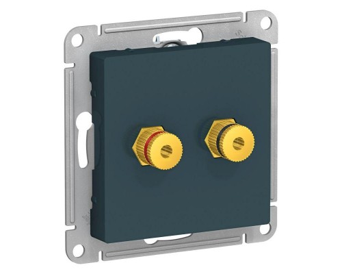 Аудиорозетка 2-м ATLAS DESIGN изумруд SchE ATN000887