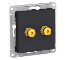 Аудиорозетка 2-м ATLAS DESIGN карбон SchE ATN001087