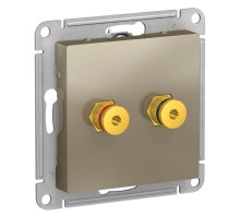 Аудиорозетка 2-м ATLAS DESIGN шампань SchE ATN000587