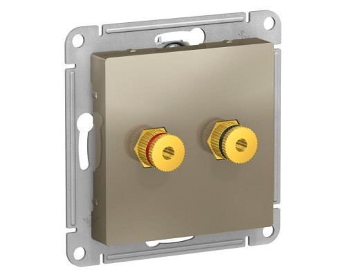 Аудиорозетка 2-м ATLAS DESIGN шампань SchE ATN000587