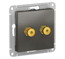 Аудиорозетка 2-м ATLAS DESIGN сталь SchE ATN000987