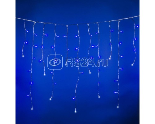 Бахрома LED с эффектом мерцания ULD-B3007-200/TTK BLUE-WHITE IP44 3м. соедин. 200 диодов синий/бел. свет провод прозр. Uniel UL-00007210