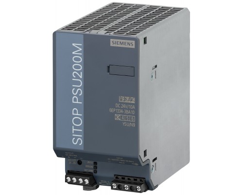 Блок электропитания регулируемый SITOP PSU200M 10А вход: AC 120/230-500В выход: DC 24В/10А Siemens 6EP13343BA10