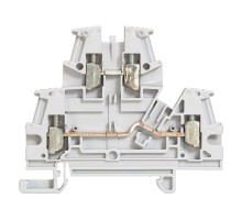Блок клеммный Viking3 4х6мм 2 яруса сер. Leg 037168