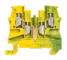 Блок клеммный Viking3 4х6мм винт. пласт. осн. жел./зел. Leg 037179