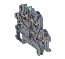 Блок клеммный Viking3 4кв.мм шаг 5мм 2 яруса с диодом Leg 037255