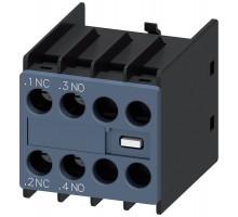 Блок-контакт 1НО+1НЗ: 1НЗ 1НО для вспом. контакторов и контакторов для коммутации электрод. S00-S2 винт. клеммы SIEMENS 3RH29111HA11
