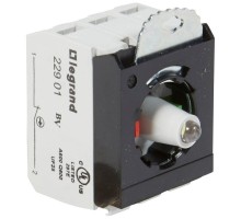 Блок контактов 1НО+1НЗ+3п адаптер для кн. с инд. 24В под винт бел. Osmoz Leg 023003