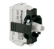 Блок контактов 1п 230В адаптер с инд. с пруж. клеммами зел. Osmoz Leg 023132