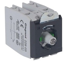 Блок контактов 3п 12-24В +2хНО+Н3 адаптер с инд. под винт зел. Osmoz Leg 022982