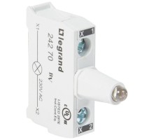 Блок контактов со светодиодом 230В для головок под винт бел. Osmoz Leg 024270