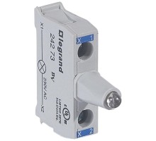 Блок контактов со светодиодом 230В для головок под винт син. Osmoz Leg 024273