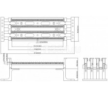 Блок на подставке 100 парный 110C-WL-100P 110 блок (без модулей) Hyperline 15476